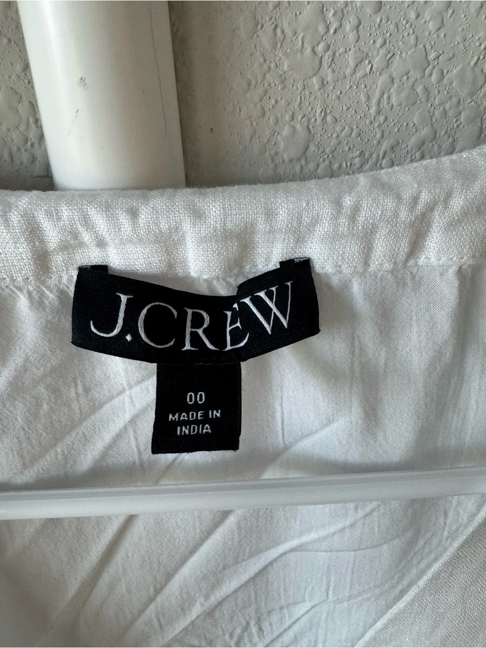J. Crew White Sleeveless V-Neck Button-Front Mini Dress